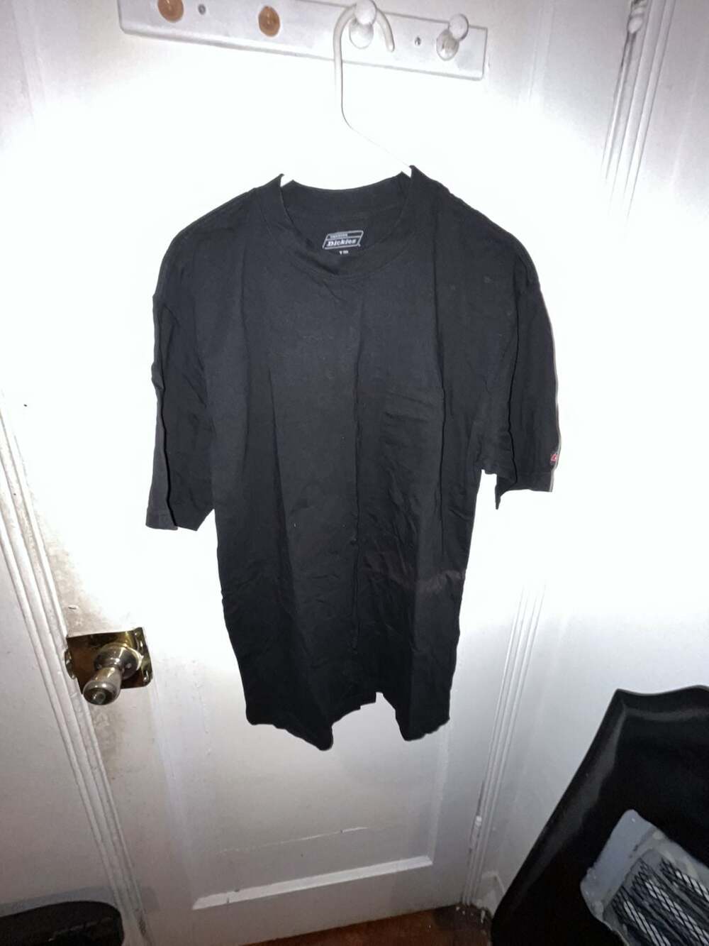 Genuine Dickies T-Shirt Size LT Black Cotton Crewneck Pocket Tee
